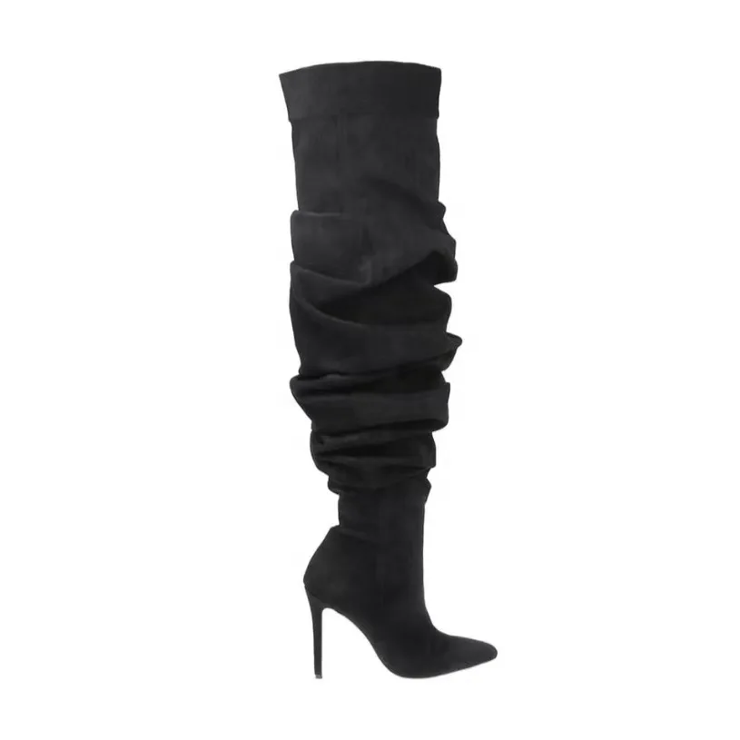 slouchy knee high boots