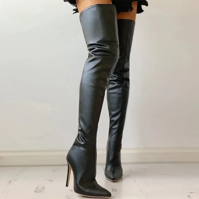 stiletto boots knee high