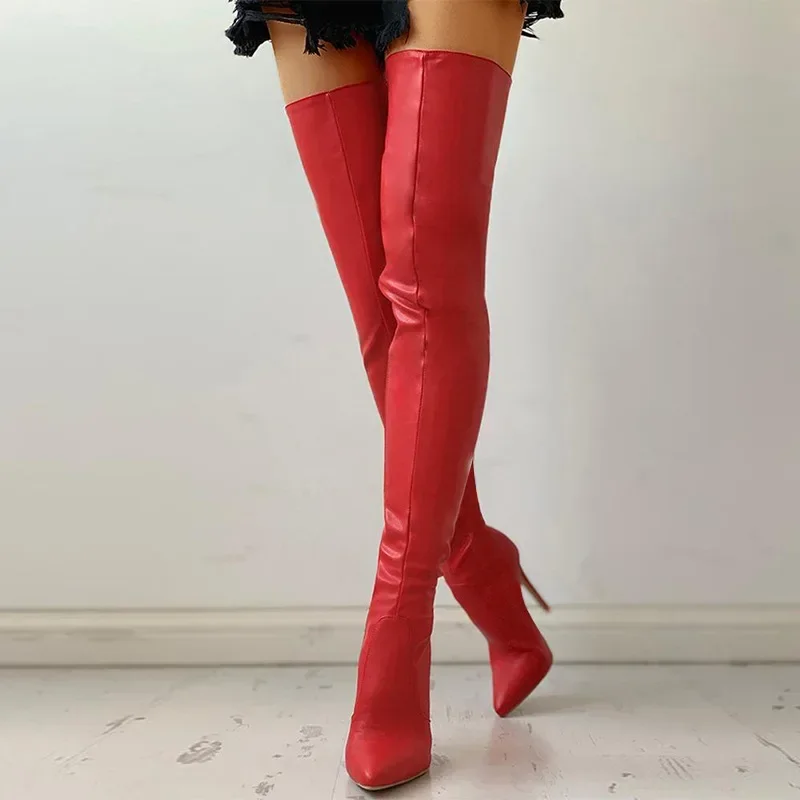 stiletto boots knee high