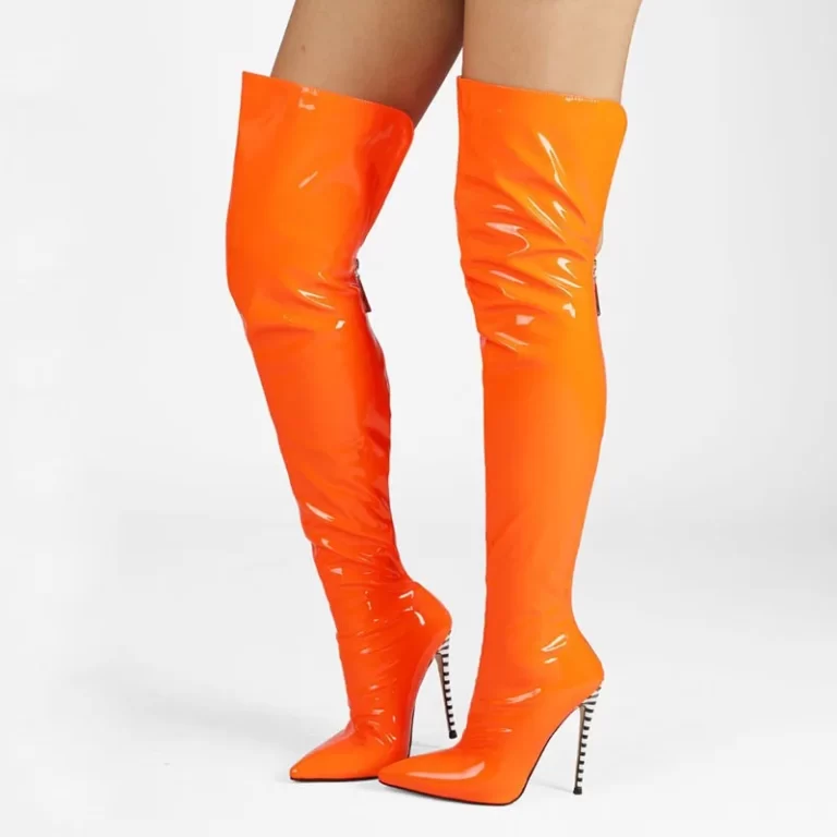 Step Up Your Style with Orange Knee High Boots