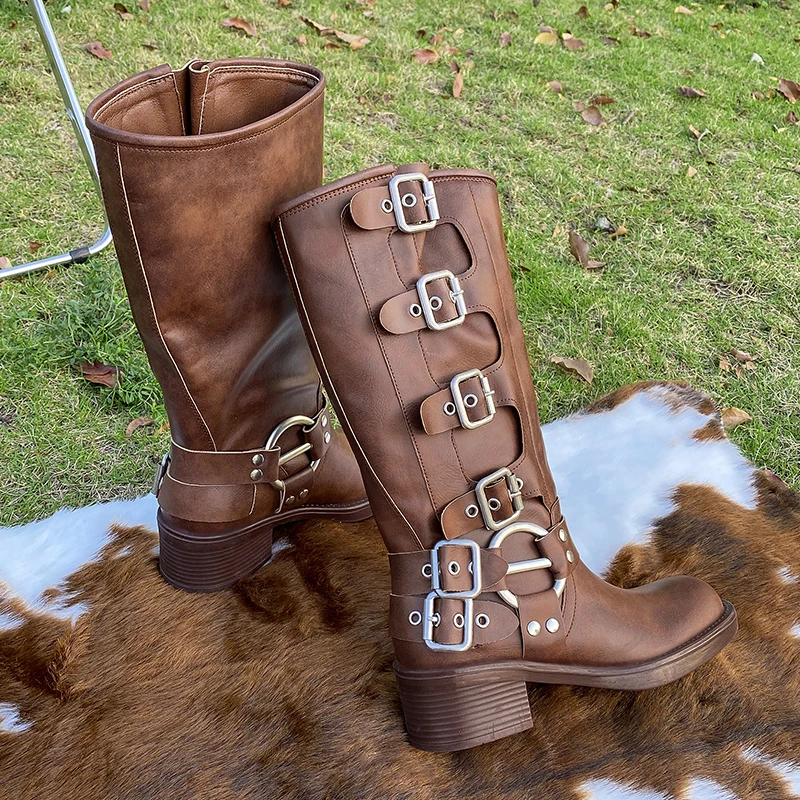 knee high boots heels