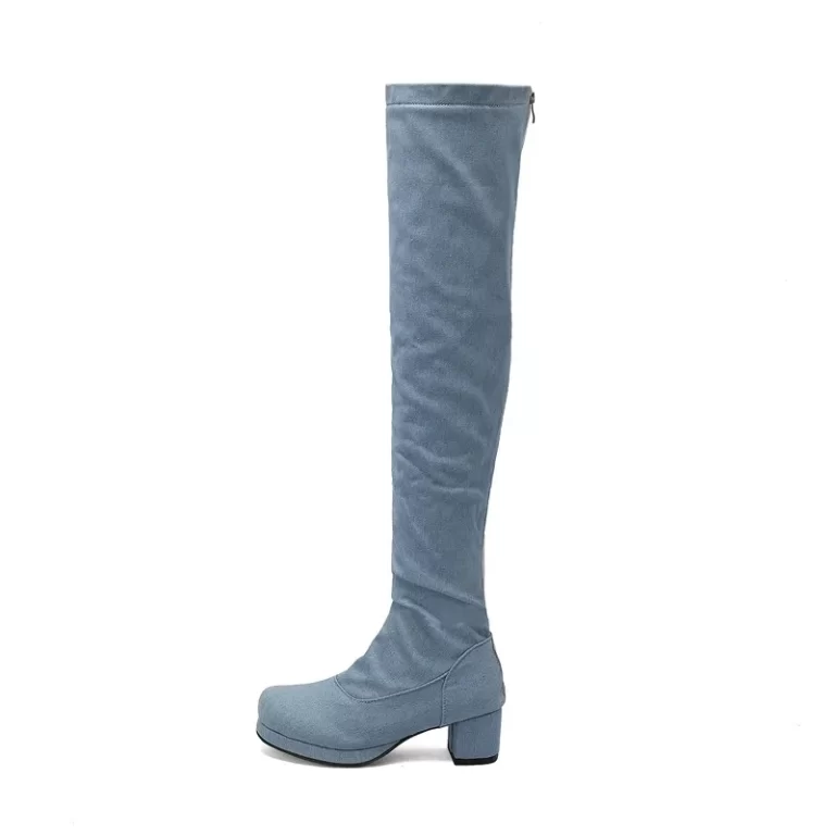 The Rise of Blue Knee High Boots: A Fashion Trend Worth Noticing