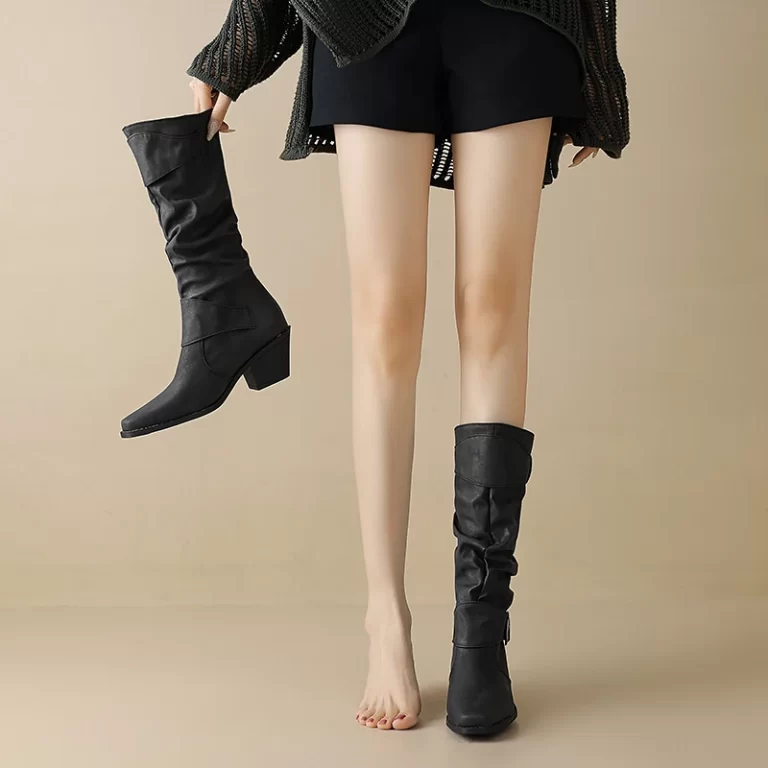 The Allure of Black Knee High Cowboy Boots