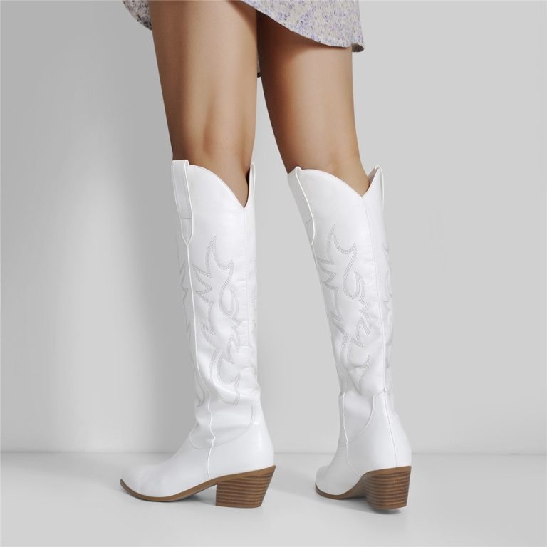 The Allure of White Knee High Cowgirl Boots