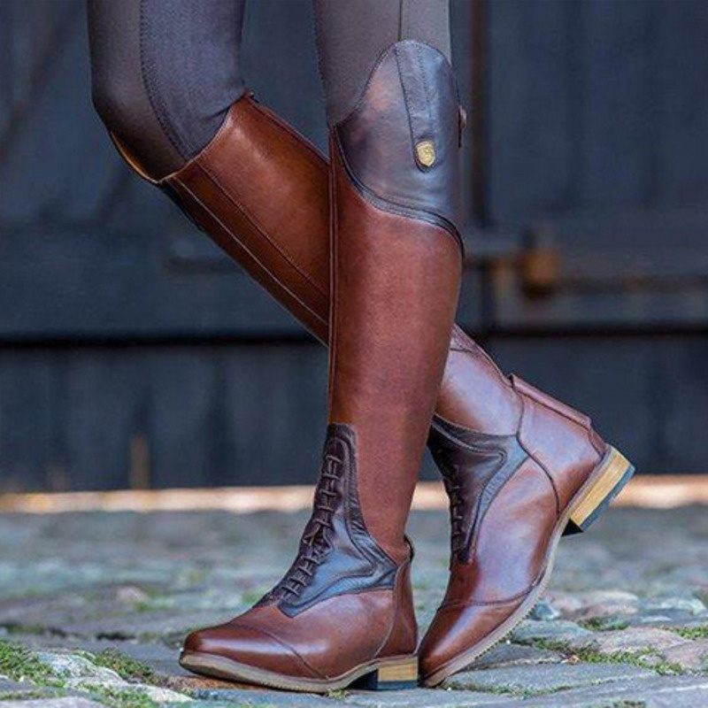 low heel knee high boots for women