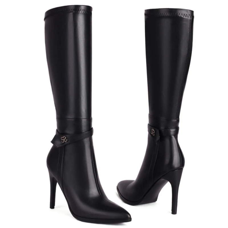 womens black knee high boots