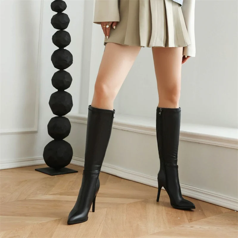 womens black knee high boots