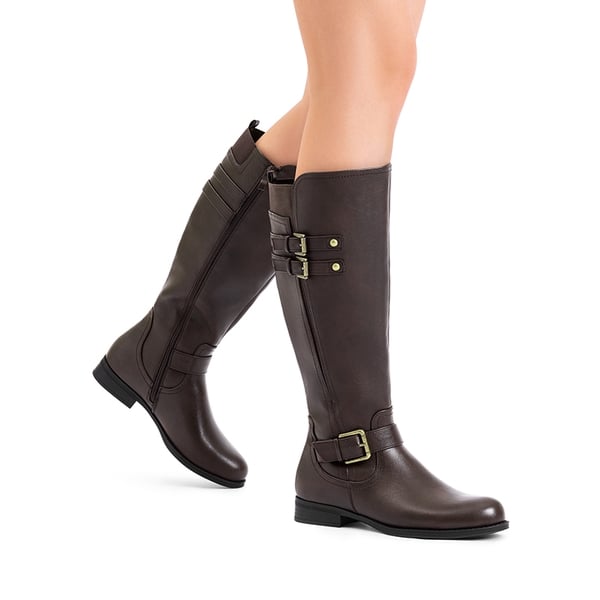 knee high boots low heel