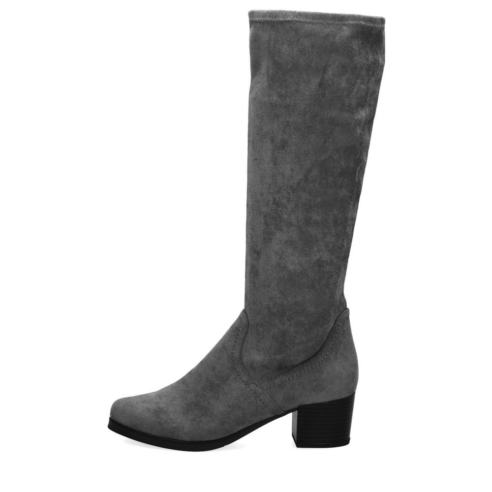 grey knee high boots