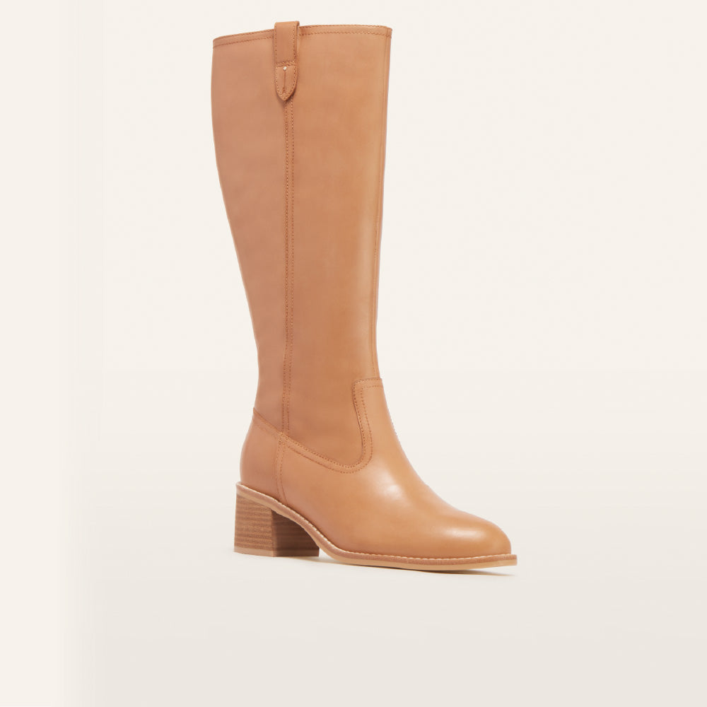 camel knee high boots