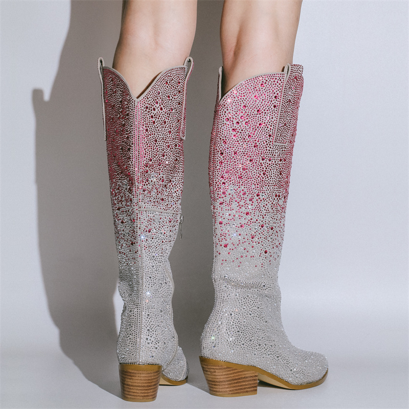 sparkly knee high boots