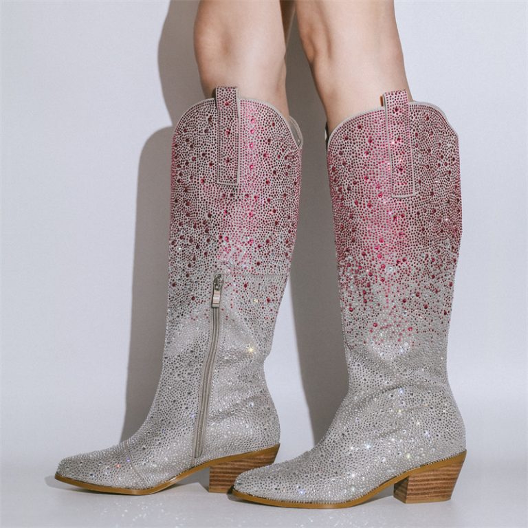 sparkly knee high boots