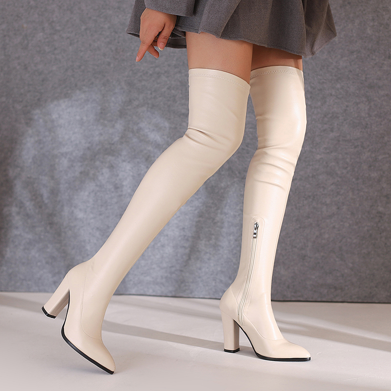 over the knee high heel boots