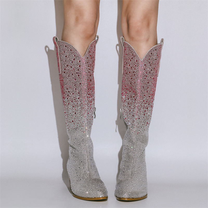 sparkly knee high boots