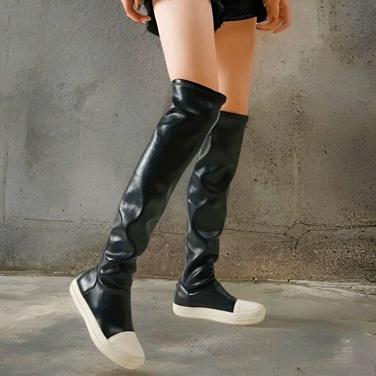 rick owens knee high boots