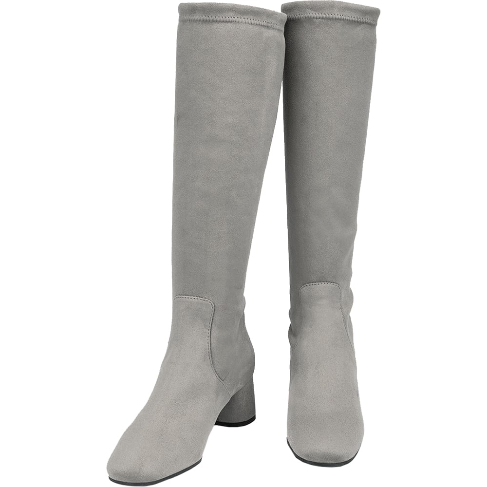 grey knee high boots