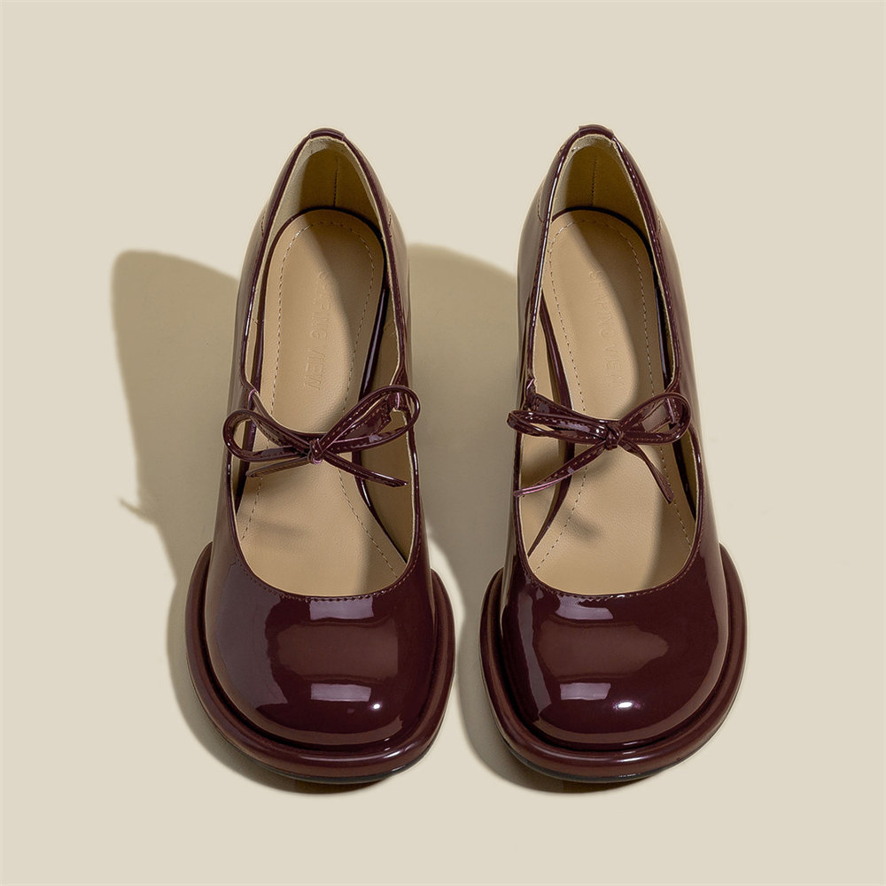 burgundy mary jane shoes