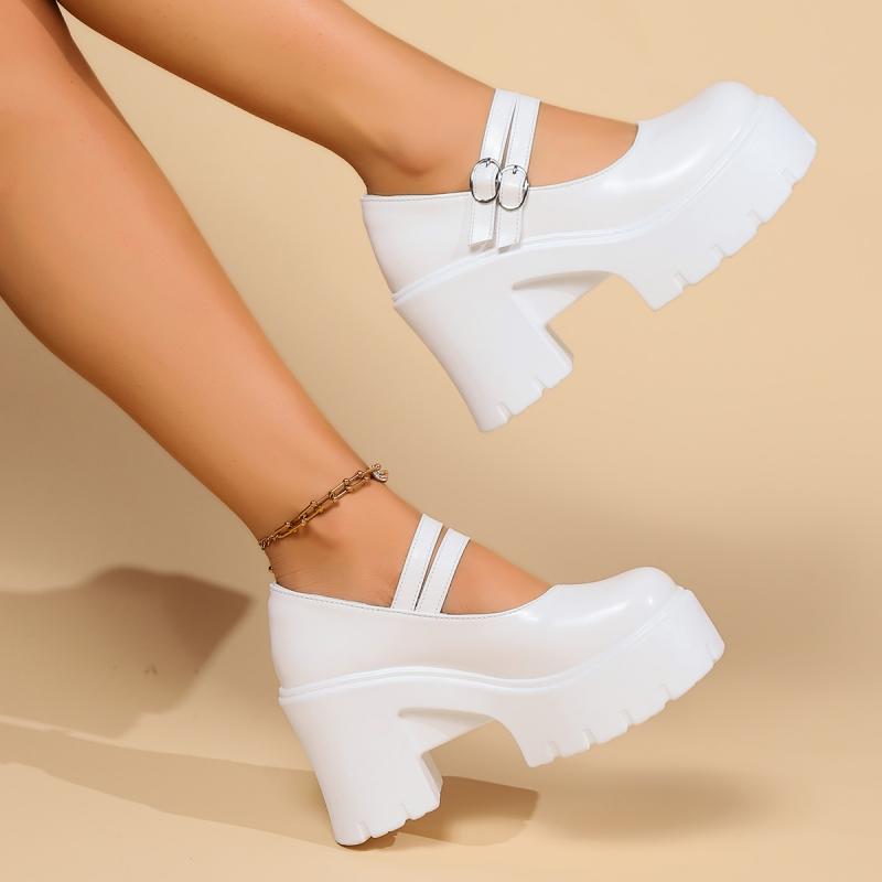 white mary jane shoes