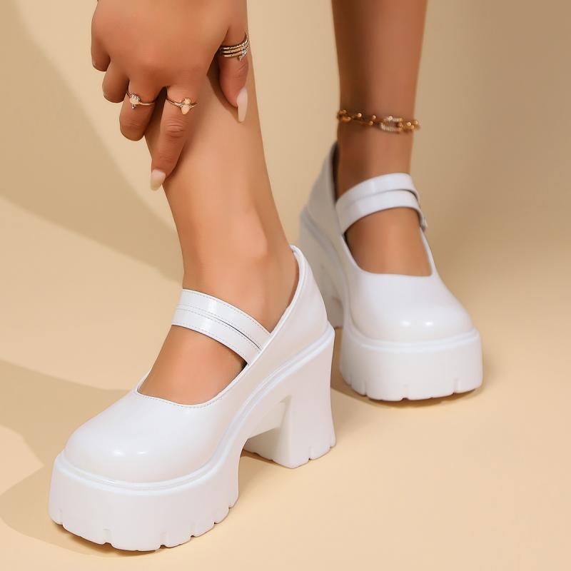 white mary jane shoes