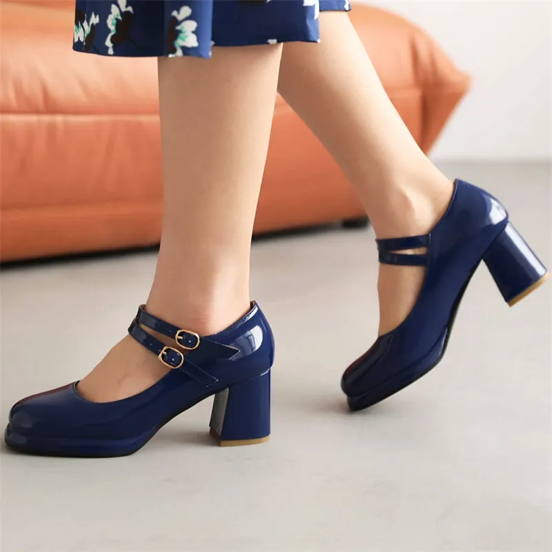 blue mary jane shoes