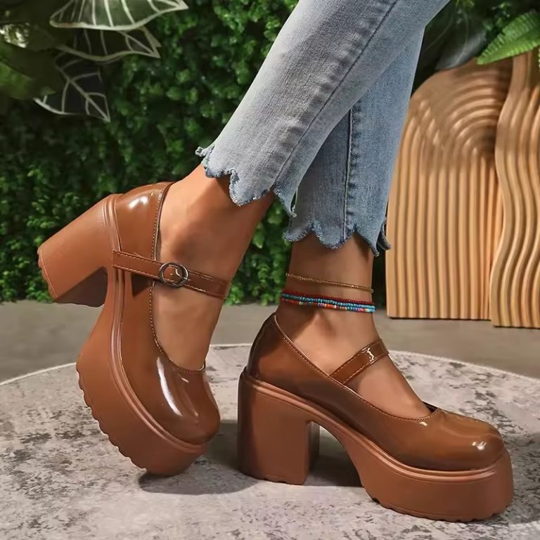 brown mary jane shoes heels